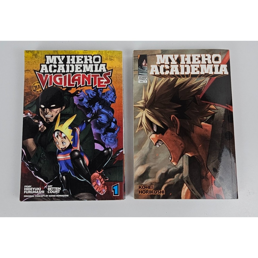 My Hero Academia Vol 7 & Vigilantes Vol 1 Manga Lot English Kohei Horikoshi